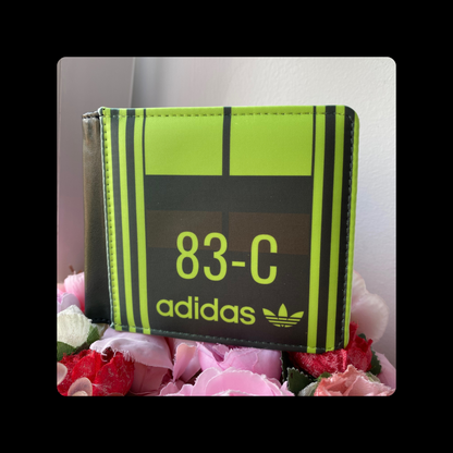 Adidas 83-C J. Mano Lime Green Jacket Style PU Material Wallet