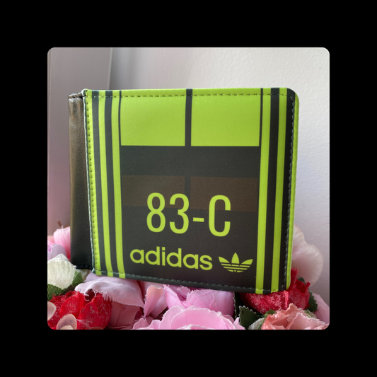 Adidas 83-C J. Mano Lime Green Jacket Style PU Material Wallet
