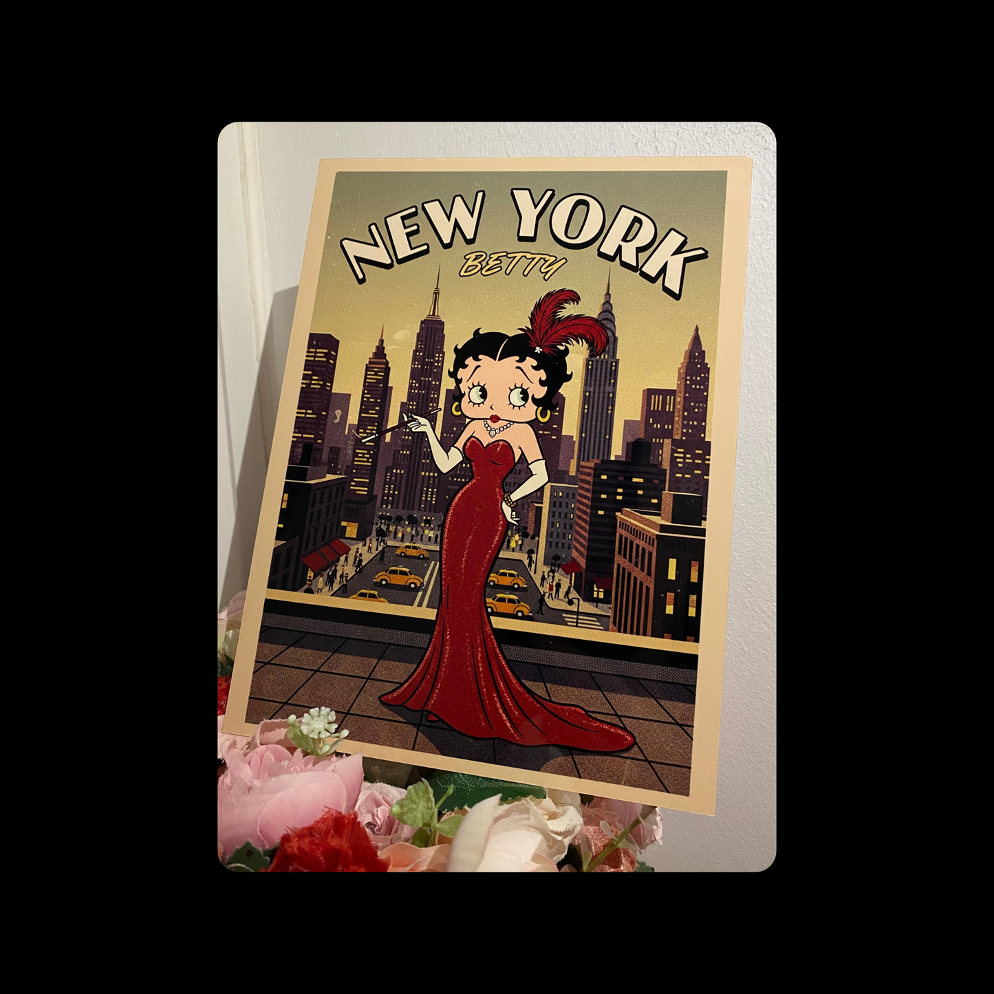 Betty Boop New York Metal Bar Sign 15cm x 20cm