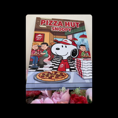 Snoopy Pizza Hut Metal Bar Sign 15cm x 20cm