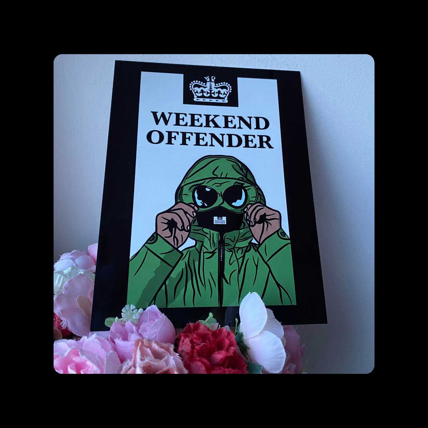 Weekend Offender Football Casual Green Jacket Metal Bar Sign 15cm x 20cm