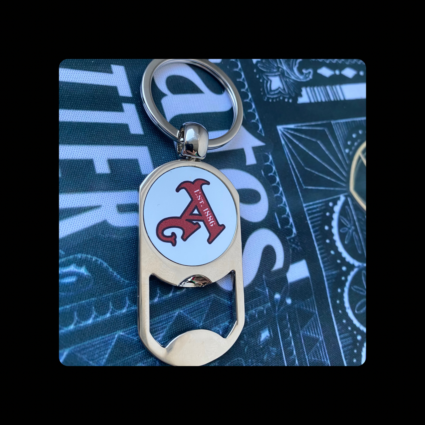 Arsenal Est. 1886 Gothic A Metal Keyring Bottle Opener 5cm x 2.7cm