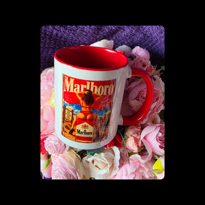 Marlboro Cigarettes Pin Up Girl Two Colour 11oz (330ml) Ceramic Mug