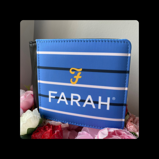 Farah 80’s Football Casuals Terrace Culture Style Striped PU Material Wallet
