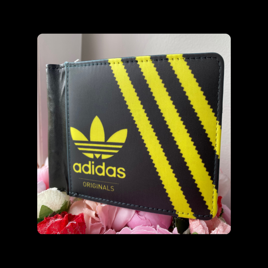 Adidas Originals Black & Yellow Shoebox Style PU Material Wallet