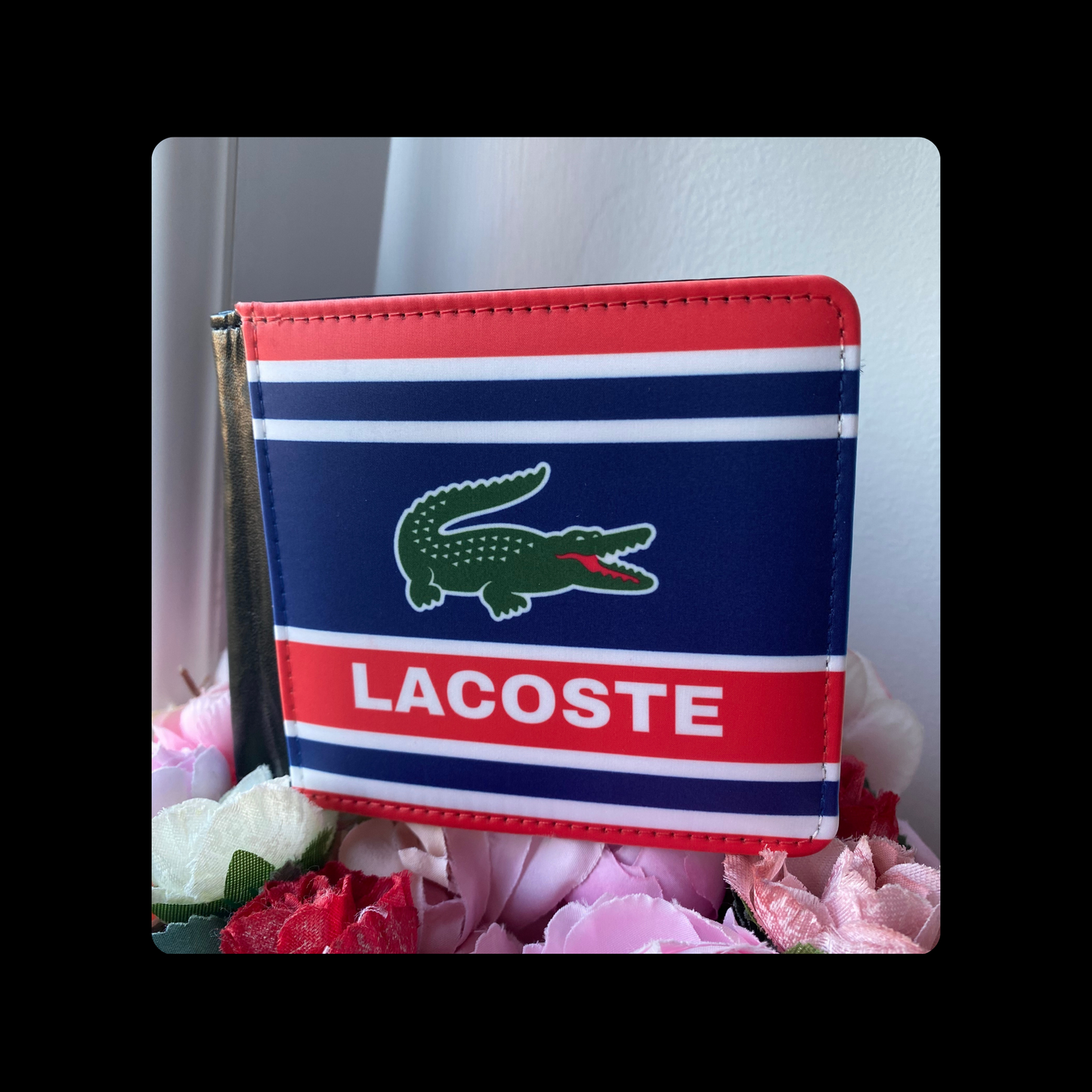 Lacoste Navy, Red & White PU Material Wallet