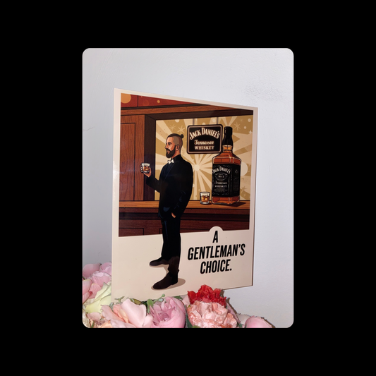 Jack Daniel’s Whiskey A Gentleman’s Choice Metal Bar Sign 15cm x 20cm