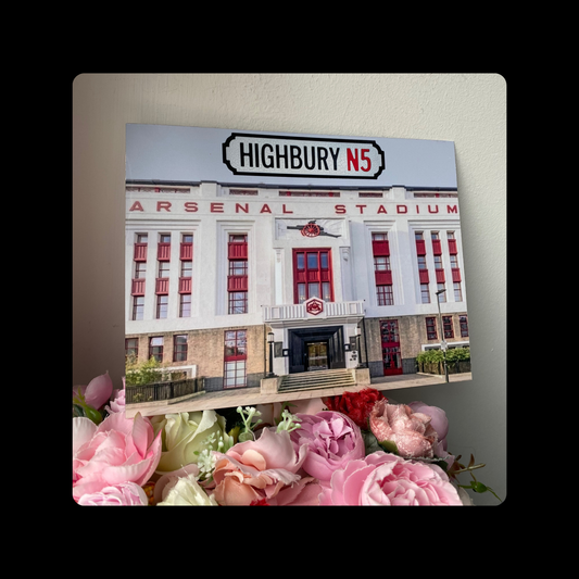 Arsenal Highbury Stadium N5 Metal Bar Sign 15cm x 20cm