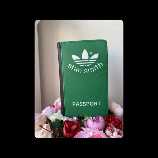 Adidas Stan Smith Green & White PU Material Passport Holder