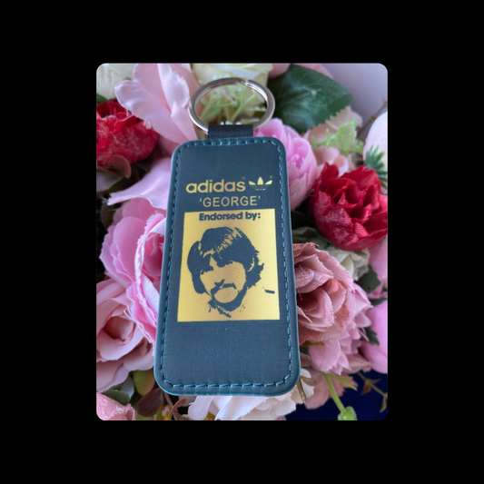 Adidas Endorsed By George Harrison Black & Gold Keyring