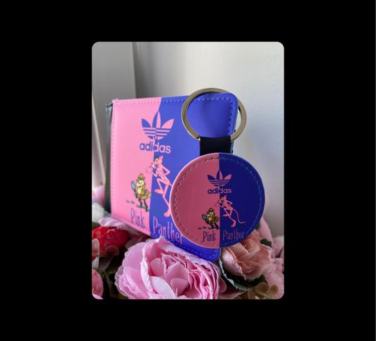 Adidas Pink Panther PU Material Wallet & Keyring