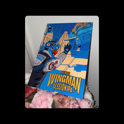 Brewdog Wingman Beer Taxi Metal Sign 15cm x 20cm
