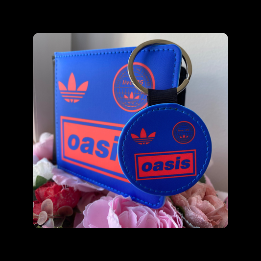 Adidas Oasis 25 Collaboration Blue & Red PU Material Wallet & Keyring