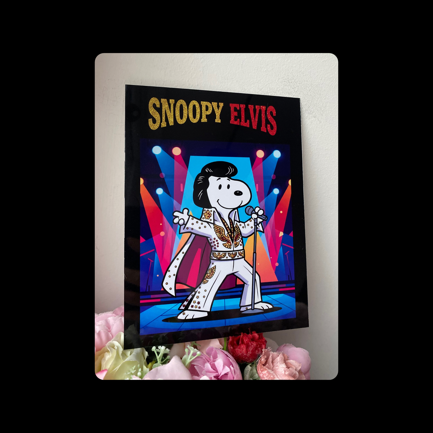 Snoopy Elvis Metal Bar Sign 15cm x 20cm