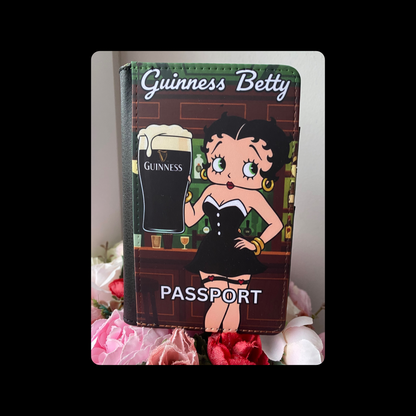 Betty Boop Guinness PU Material Passport Holder