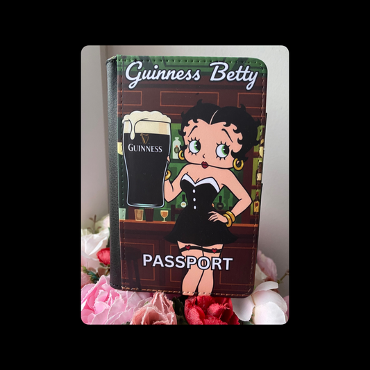 Betty Boop Guinness PU Material Passport Holder