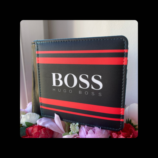 Hugo Boss Black & Red PU Material Wallet