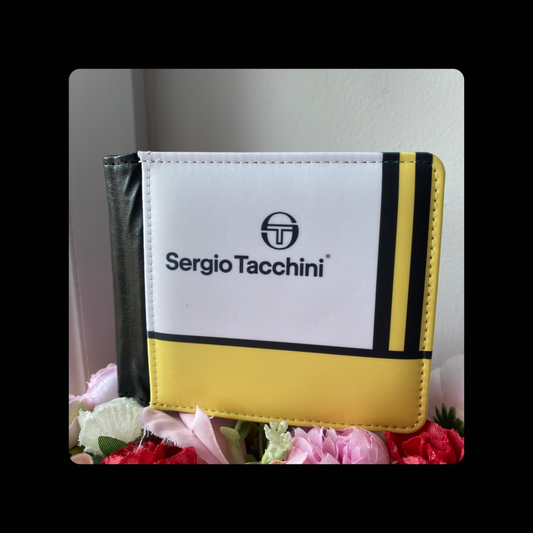 Sergio Tacchini 80’s Football Casuals White & Yellow Wallet PU Material Wallet