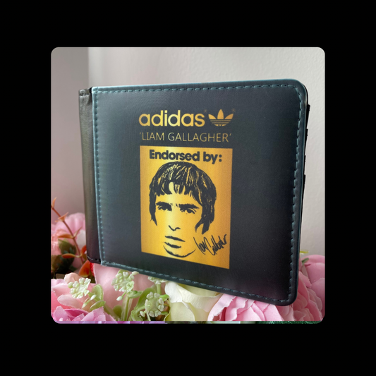 Adidas Endorsed By Liam Gallagher Black & Gold PU Material Wallet