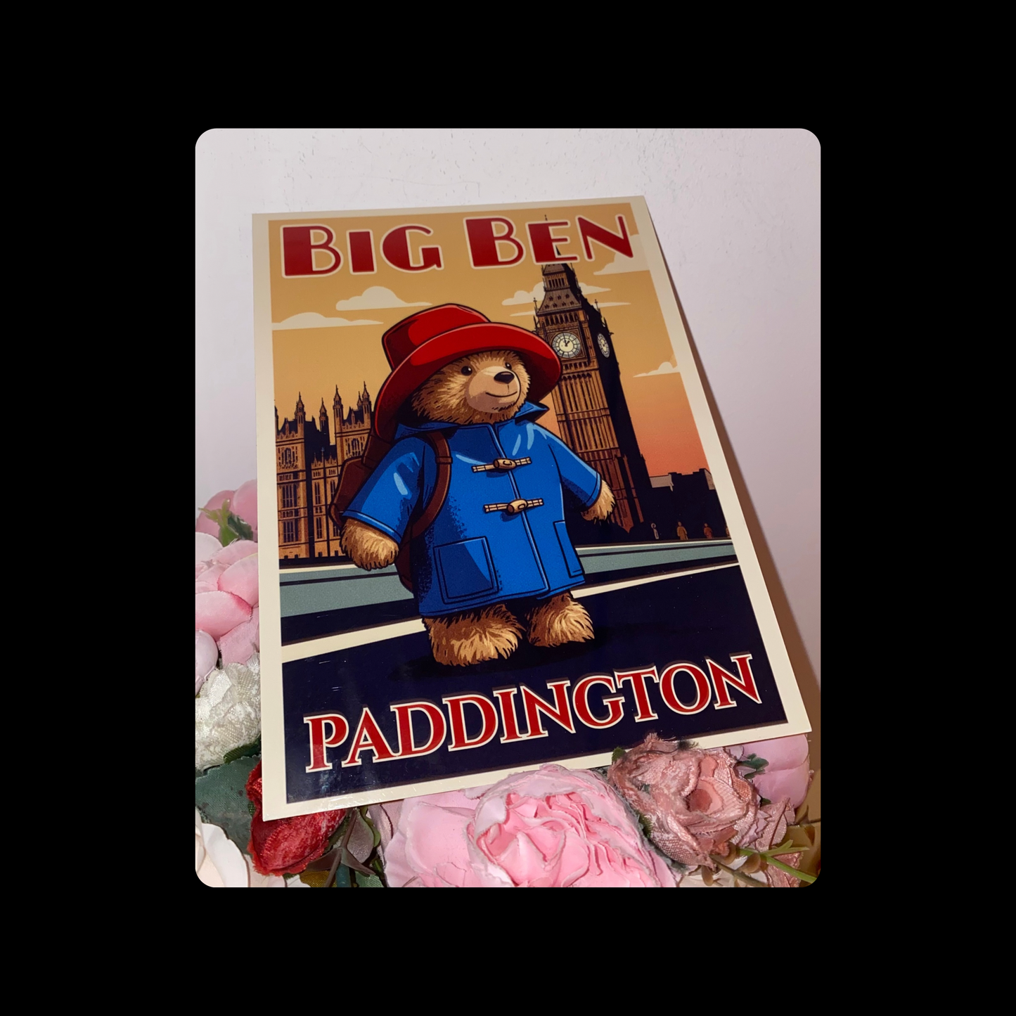 Paddington Bear Big Ben Metal Bar Sign 15cm x 20cm