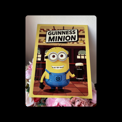Minion Guinness Metal Bar Sign 15cm x 20cm