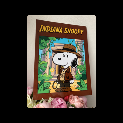 Snoopy Indiana (Jones) Metal Bar Sign 15cm x 20cm