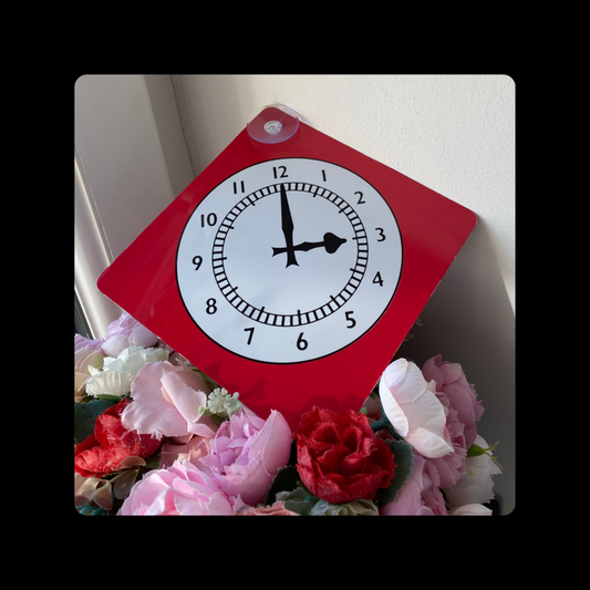 Arsenal Clock End Clock Metal Window Sign 14cm x 14cm (Includes Suction Hook)