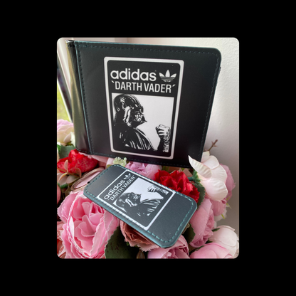 Adidas Star Wars Darth Vader Black & White PU Material Wallet & Keyring