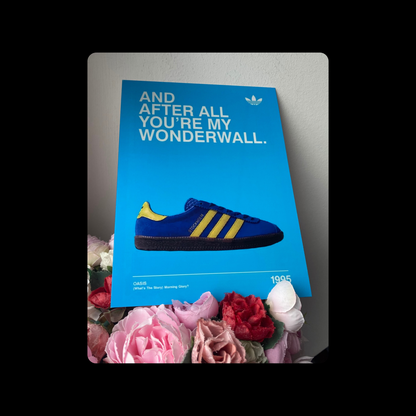 Adidas Oasis Wonderwall Metal Bar Sign 15cm x 20cm