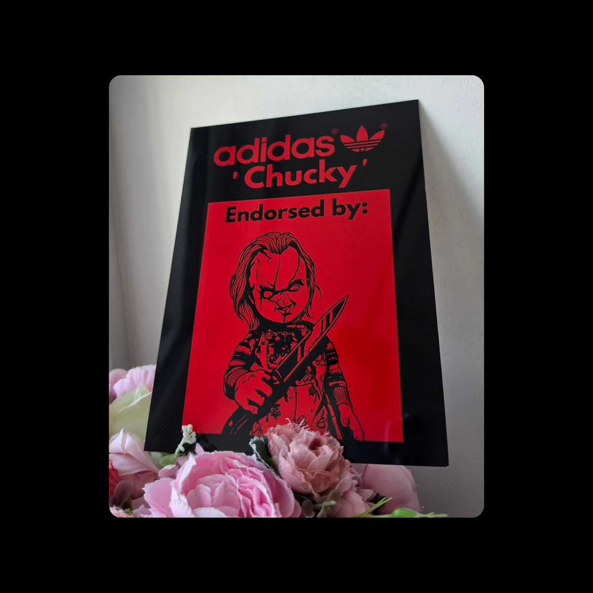 Adidas Chucky Metal Bar Sign 15cm x 20cm