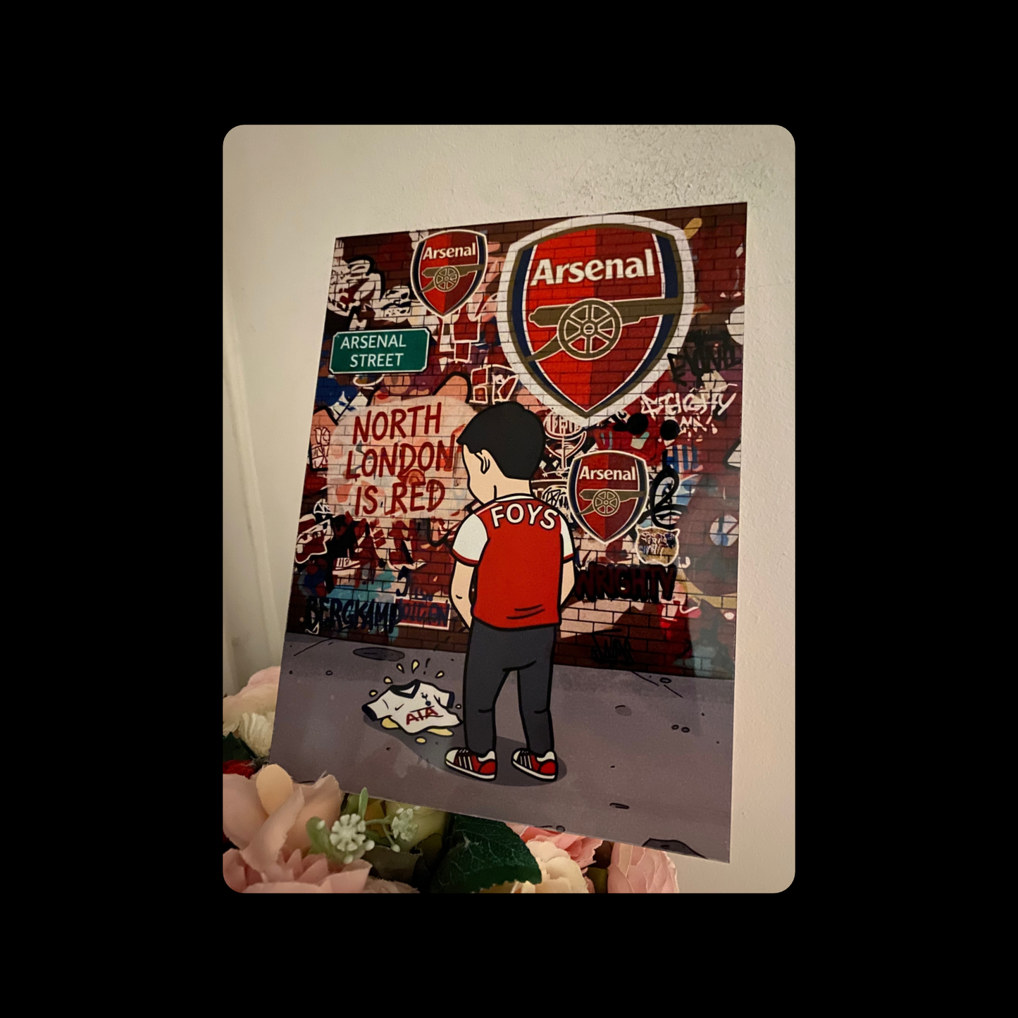 Arsenal FOYS Street Art Metal Bar Sign 15cm x 20cm