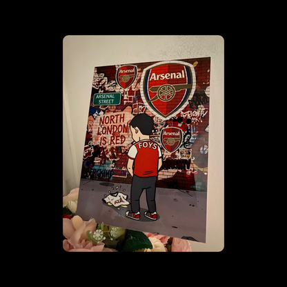 Arsenal FOYS Street Art Metal Bar Sign 15cm x 20cm