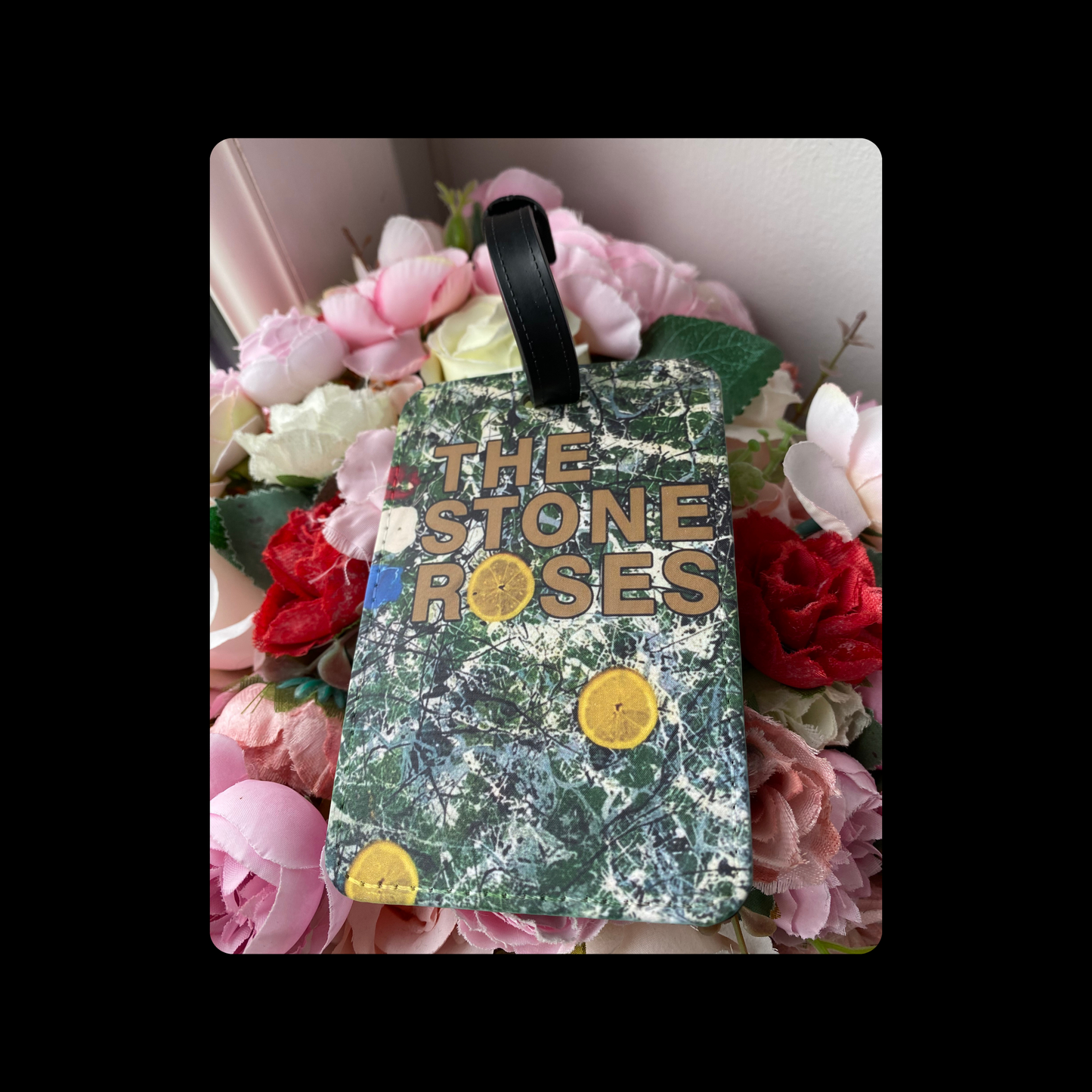 Stone Roses PU Material Luggage Tag