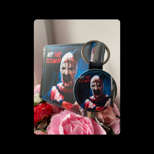 Terrifier Art The Clown PU Material Wallet & Keyring