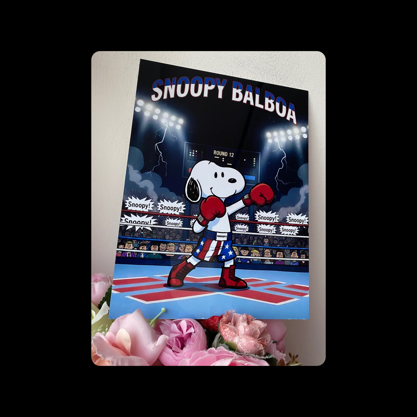 Snoopy (Rocky) Balboa Metal Bar Sign 15cm x 20cm