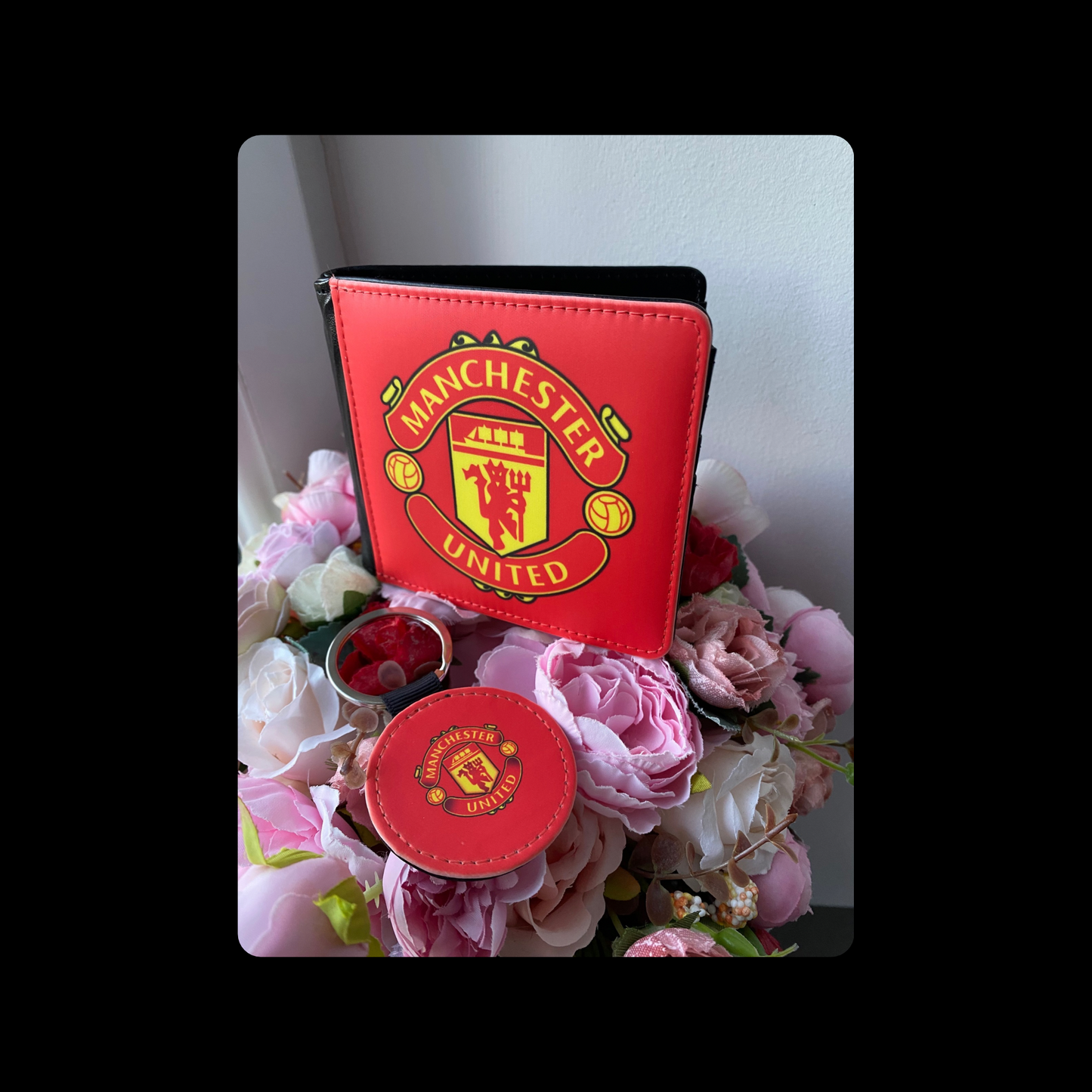Manchester United Badge PU Material Wallet & Keyring
