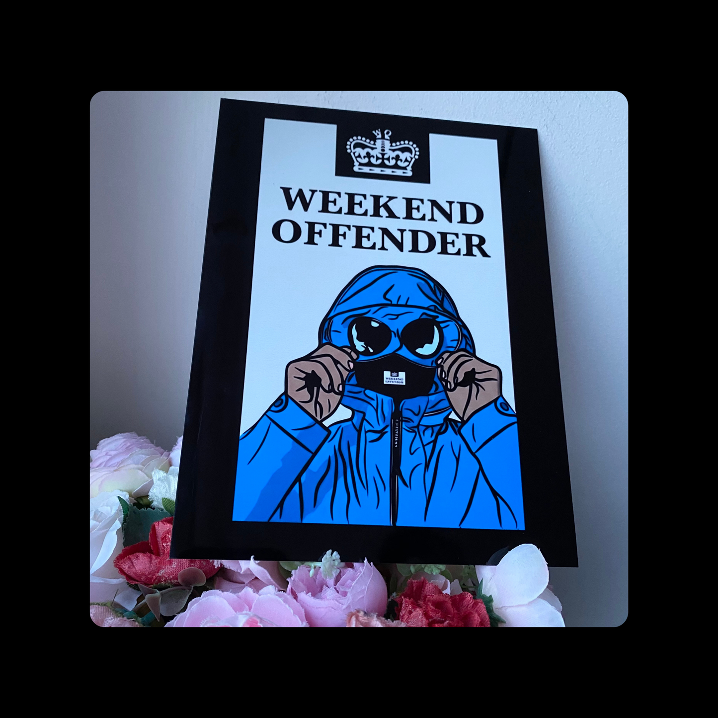 Weekend Offender Football Casual Blue Jacket Metal Bar Sign 15cm x 20cm