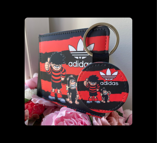 Adidas Dennis The Menace PU Material Wallet & Keyring