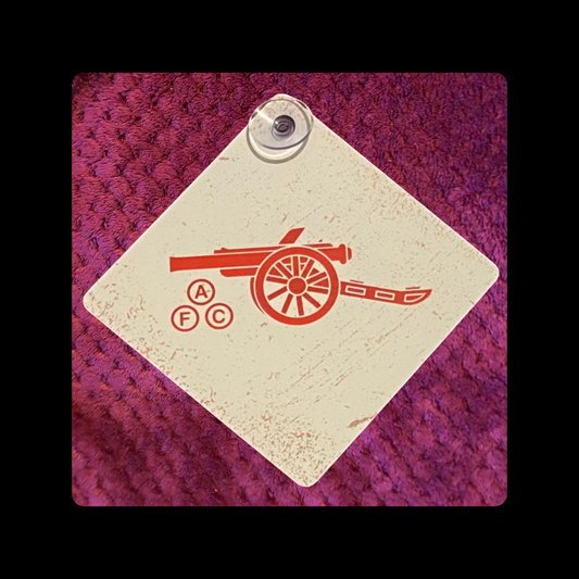 Arsenal 1978-1979 Badge Metal Window Sign 14cm x 14cm (Includes Suction Hook)
