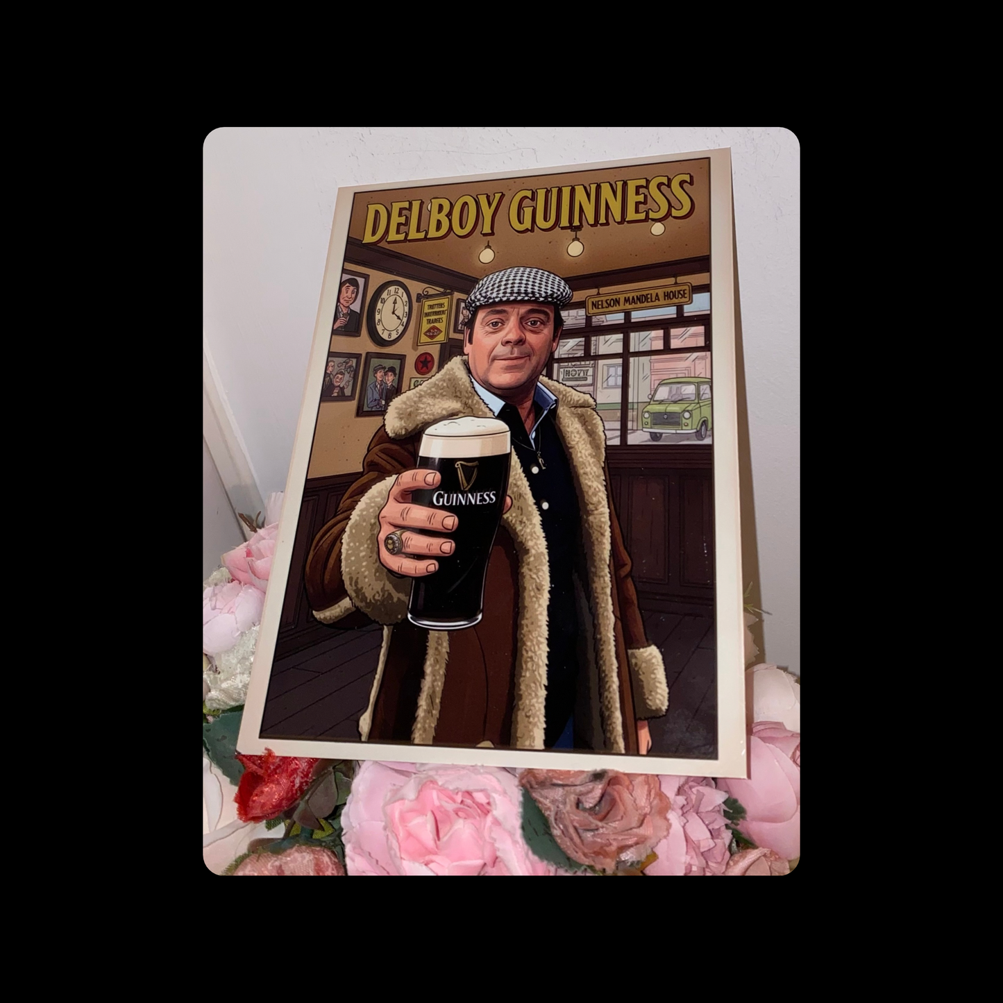 Only Fools & Horses Del Boy Guinness Metal Bar Sign 15cm x 20cm