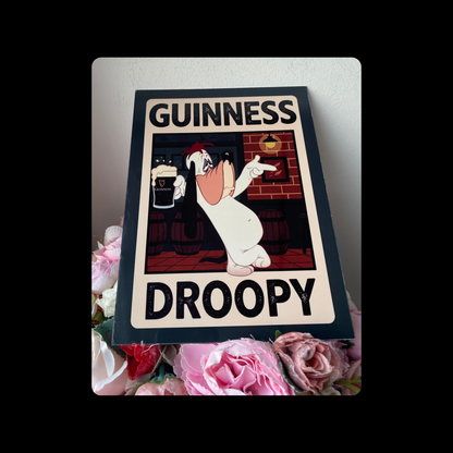 Droopy Guinness Metal Bar Sign 15cm x 20cm