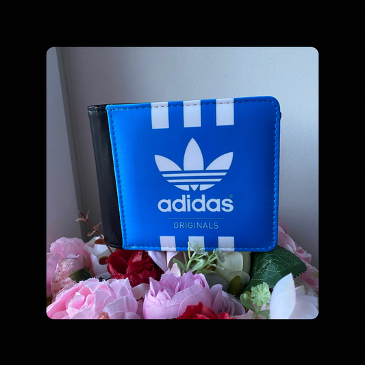 Adidas Originals Blue and White PU Material Wallet