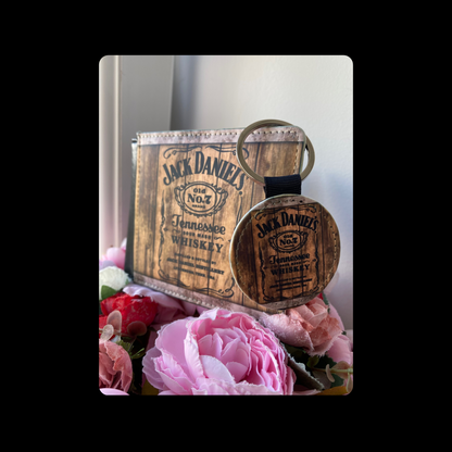Jack Daniel’s Whiskey Barrel PU Material Wallet & Keyring