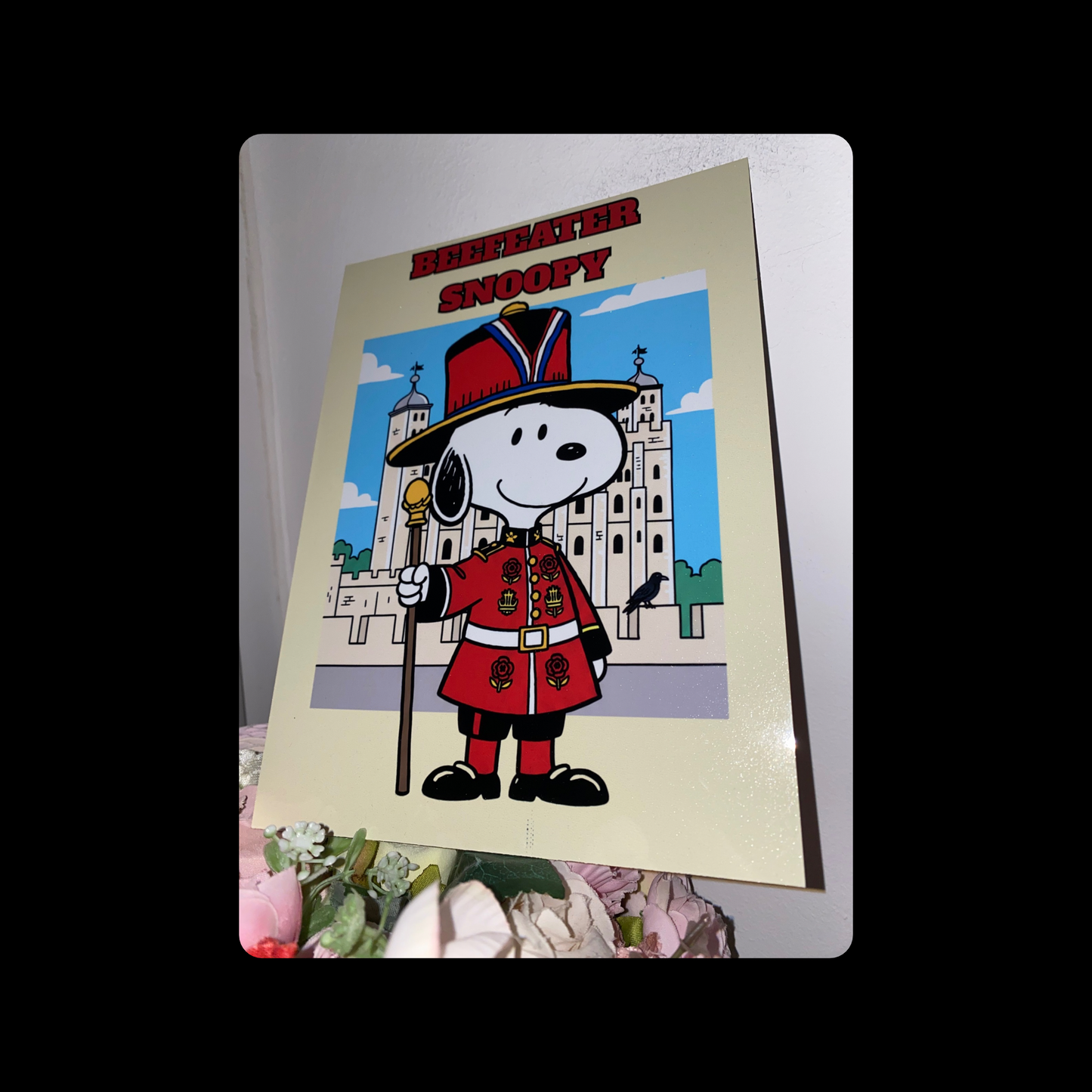 Snoopy Beefeater Metal Bar Sign 15cm x 20cm