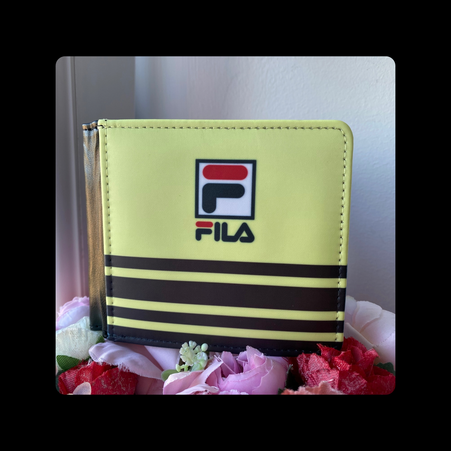 Fila Yellow & Black PU Material Wallet
