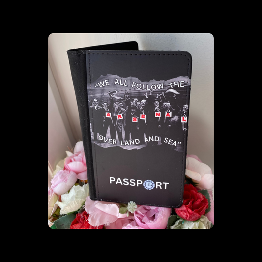 Arsenal Over Land & Sea PU Material Passport Holder Wallet 15cm x 10cm