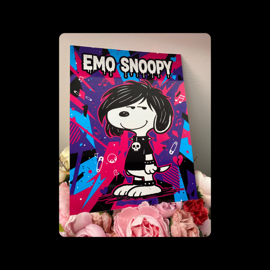 Snoopy Emo Metal Bar Sign 15cm x 20cm