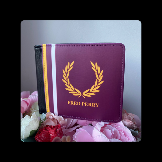 Fred Perry Purple, Orange & White PU Material Wallet