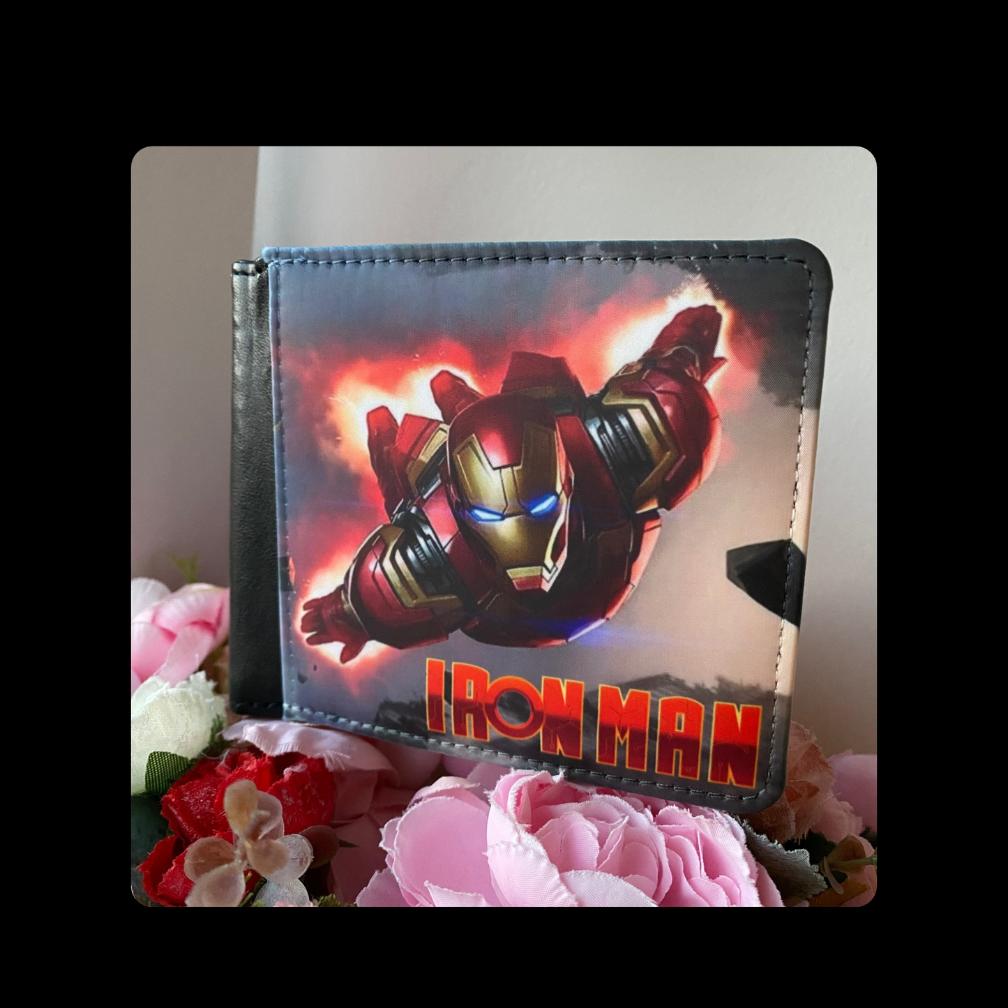 Iron Man PU Material Wallet & Keyring