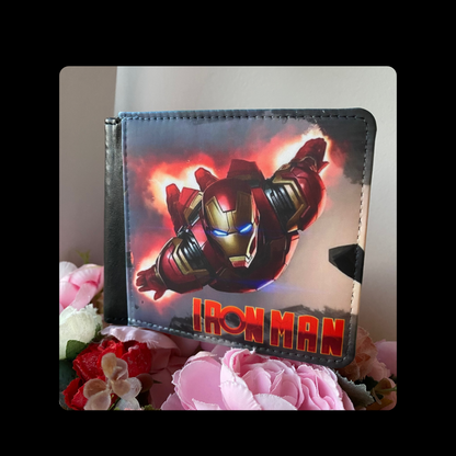 Iron Man PU Material Wallet & Keyring